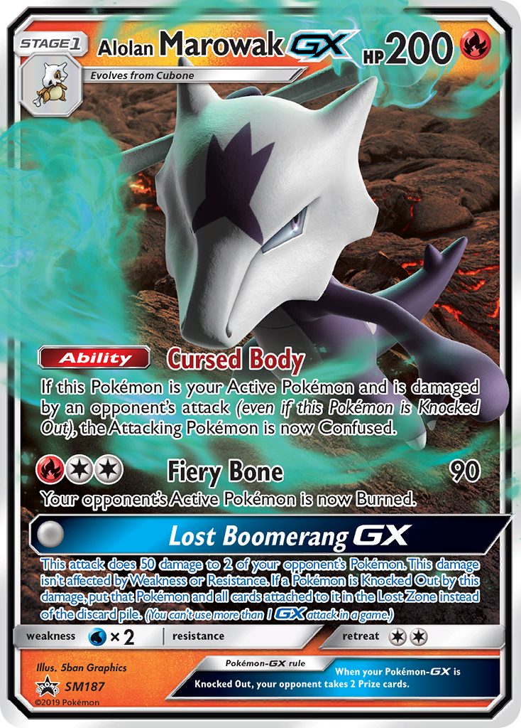 Alolan Marowak GX (SM187) [Sun & Moon: Black Star Promos] | Jomio and Rueliete's Cards and Comics