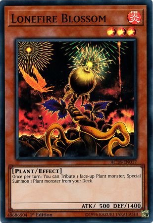 Lonefire Blossom [AC18-EN017] Super Rare | Jomio and Rueliete's Cards and Comics