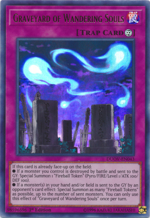 Graveyard of Wandering Souls [DUOV-EN043] Ultra Rare | Jomio and Rueliete's Cards and Comics
