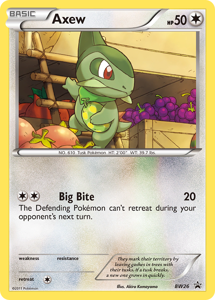 Axew (BW26) [Black & White: Black Star Promos] | Jomio and Rueliete's Cards and Comics