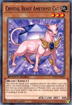 Crystal Beast Amethyst Cat [SGX1-ENF02] Common | Jomio and Rueliete's Cards and Comics
