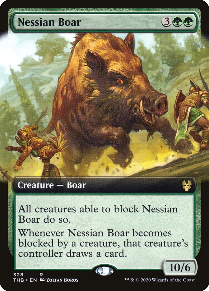 Nessian Boar (Extended Art) [Theros Beyond Death] | Jomio and Rueliete's Cards and Comics