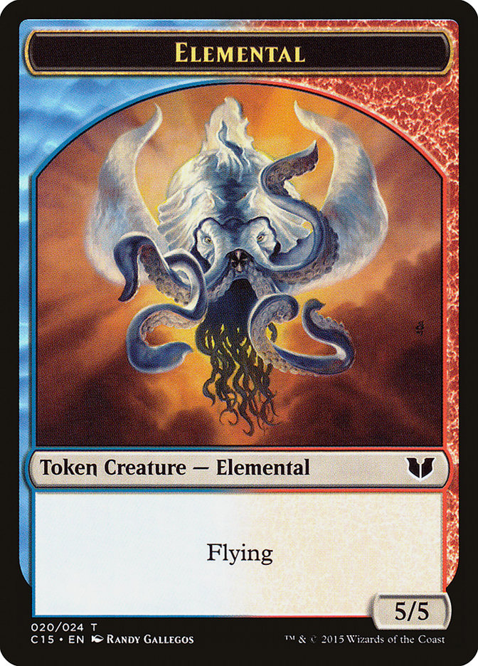 Drake // Elemental (020) Double-Sided Token [Commander 2015 Tokens] | Jomio and Rueliete's Cards and Comics