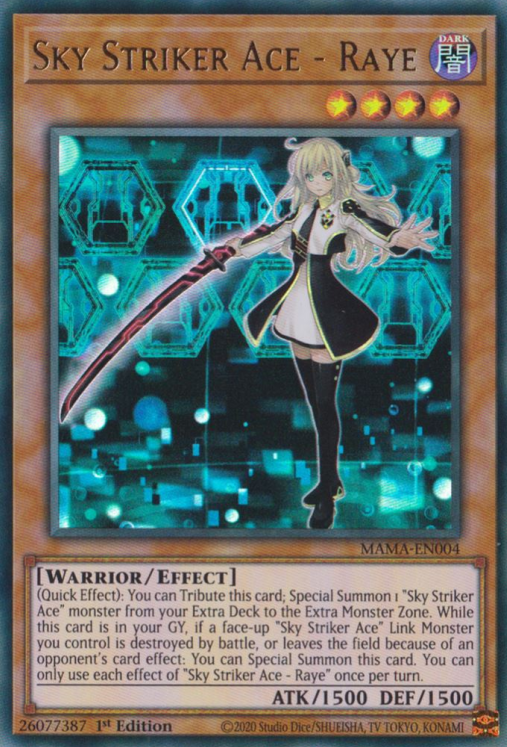 Sky Striker Ace - Raye [MAMA-EN004] Ultra Rare | Jomio and Rueliete's Cards and Comics