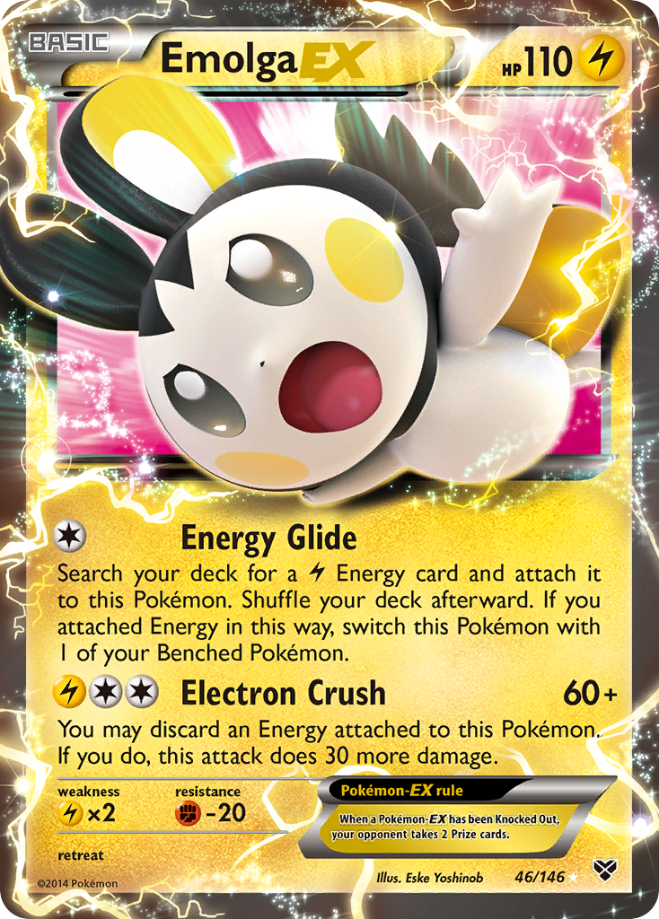 Emolga EX (46/146) [XY: Base Set] | Jomio and Rueliete's Cards and Comics