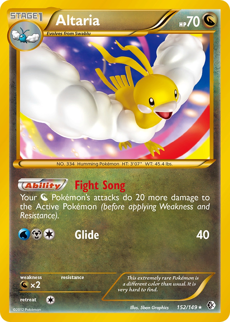 Altaria (152/149) [Black & White: Boundaries Crossed] | Jomio and Rueliete's Cards and Comics