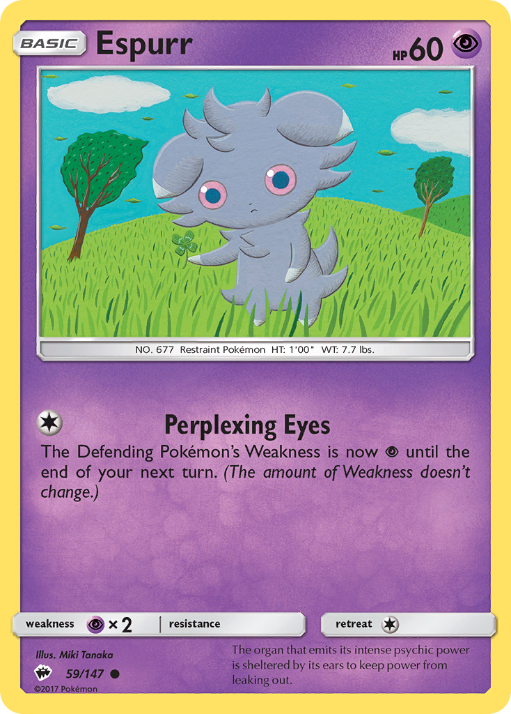 Espurr (59/147) [Sun & Moon: Burning Shadows] | Jomio and Rueliete's Cards and Comics