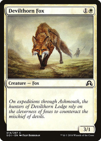 Devilthorn Fox [Shadows over Innistrad] | Jomio and Rueliete's Cards and Comics