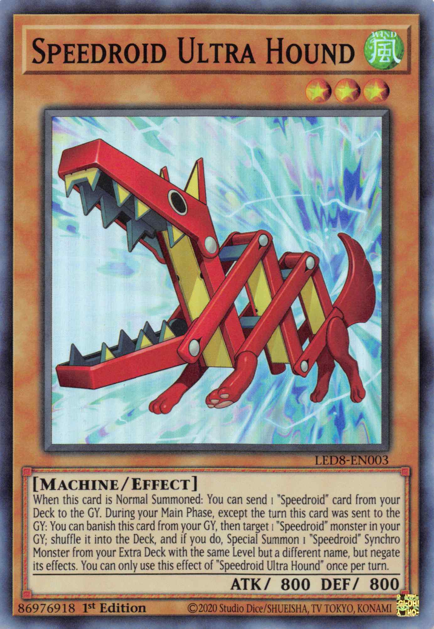 Speedroid Ultra Hound [LED8-EN003] Super Rare | Jomio and Rueliete's Cards and Comics