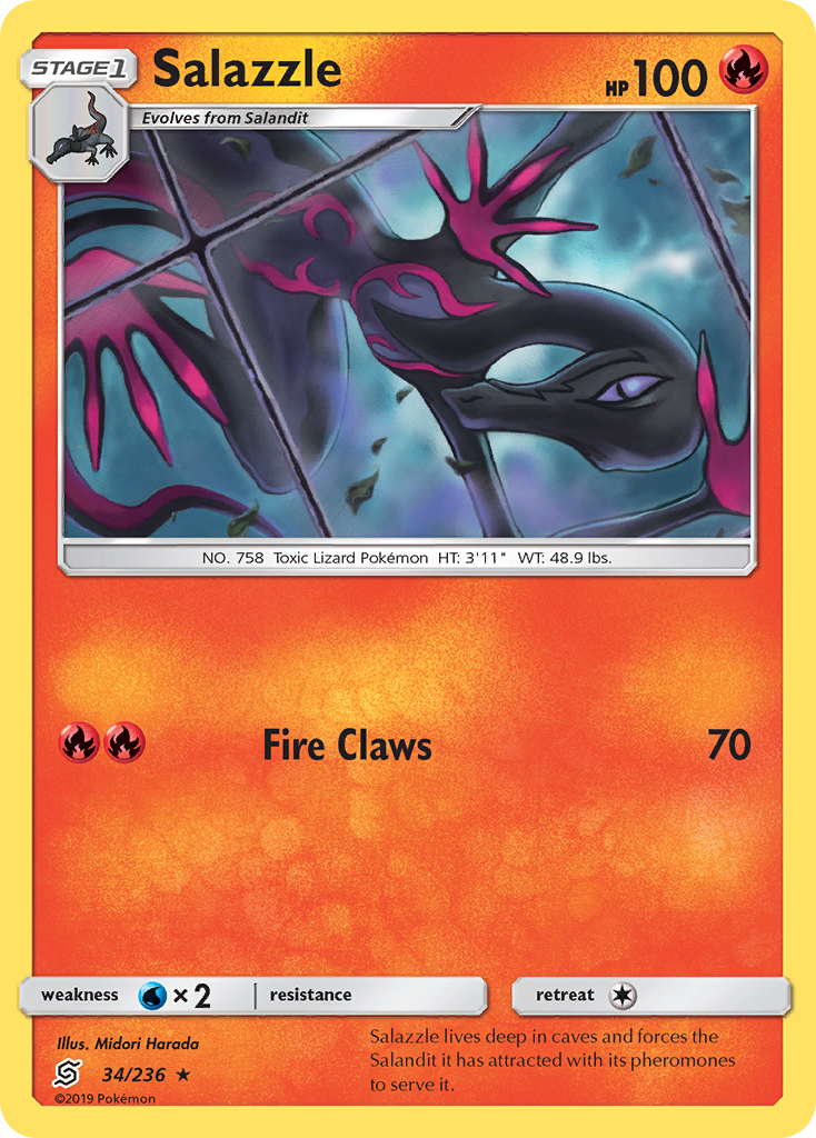 Salazzle (34/236) [Sun & Moon: Unified Minds] | Jomio and Rueliete's Cards and Comics
