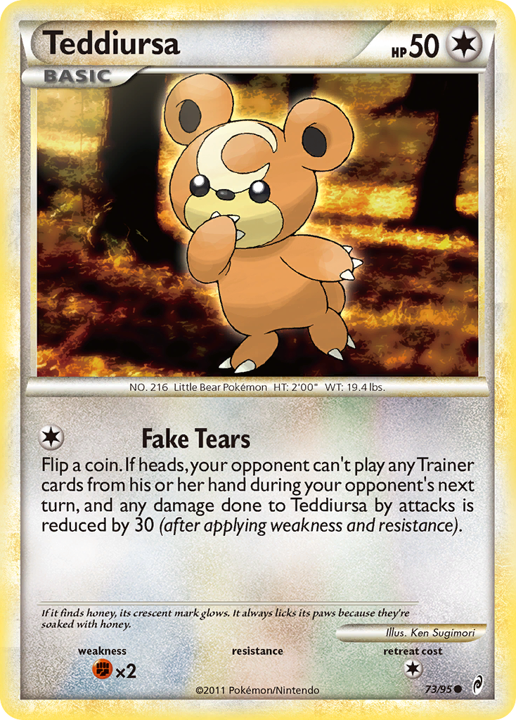 Teddiursa (73/95) [HeartGold & SoulSilver: Call of Legends] | Jomio and Rueliete's Cards and Comics