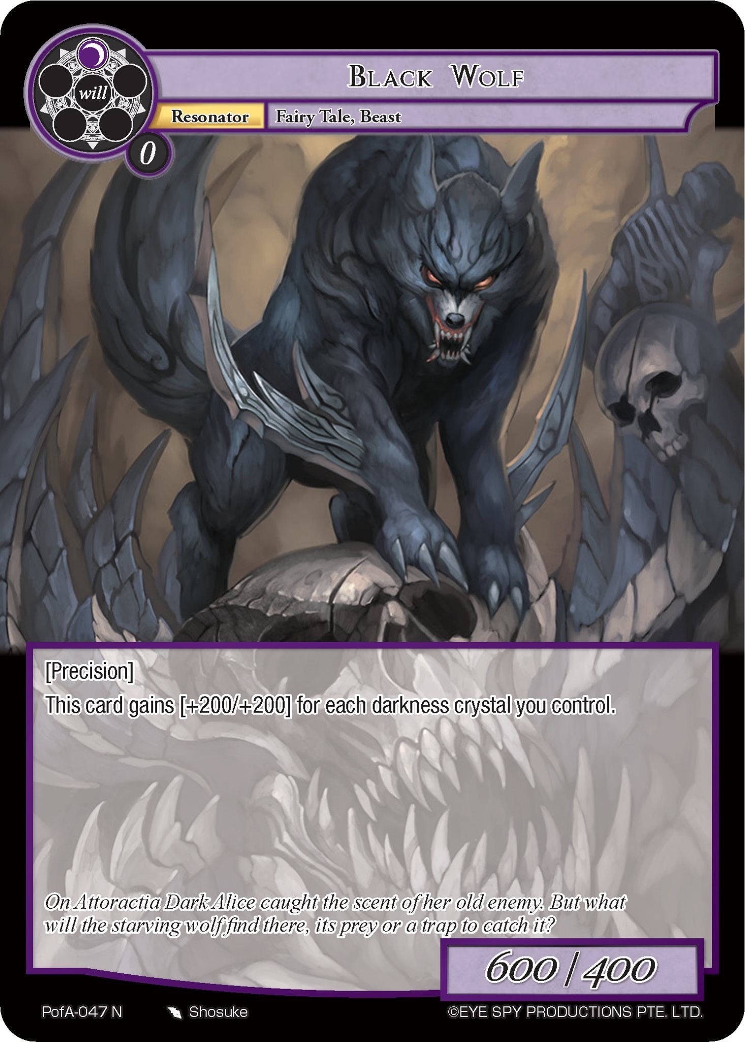 Black Wolf (PofA-047) [Alice Origin IV: Prologue of Attoractia] | Jomio and Rueliete's Cards and Comics