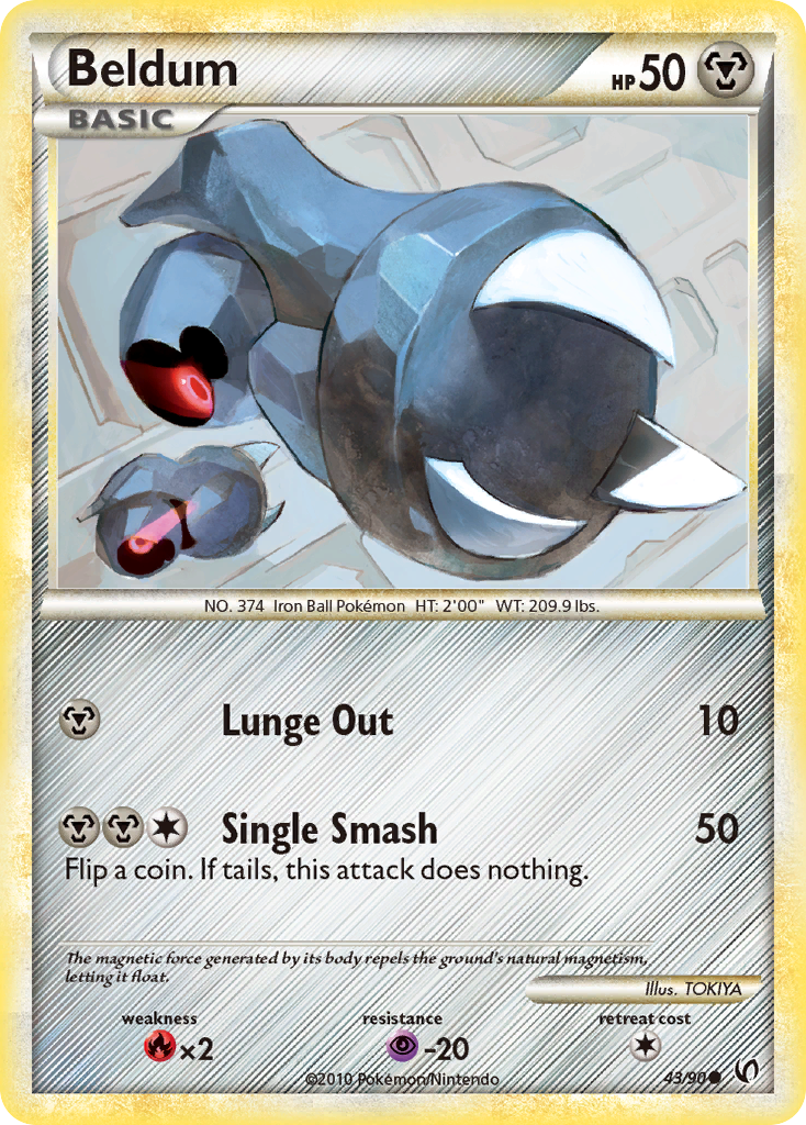 Beldum (43/90) [HeartGold & SoulSilver: Undaunted] | Jomio and Rueliete's Cards and Comics