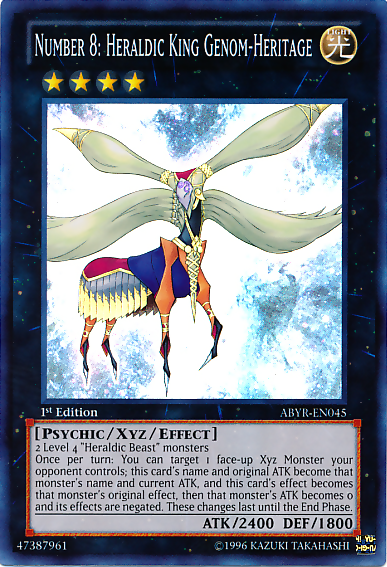 Number 8: Heraldic King Genom-Heritage [ABYR-EN045] Super Rare | Jomio and Rueliete's Cards and Comics