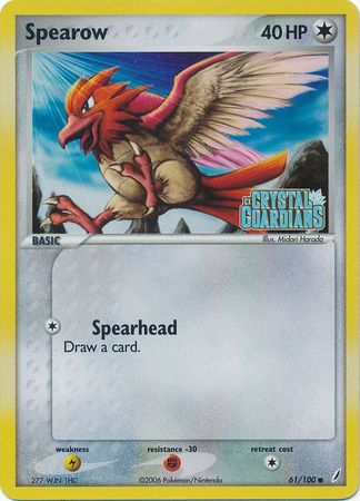 Spearow (61/100) (Stamped) [EX: Crystal Guardians] | Jomio and Rueliete's Cards and Comics
