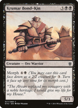 Krumar Bond-Kin [Khans of Tarkir] | Jomio and Rueliete's Cards and Comics