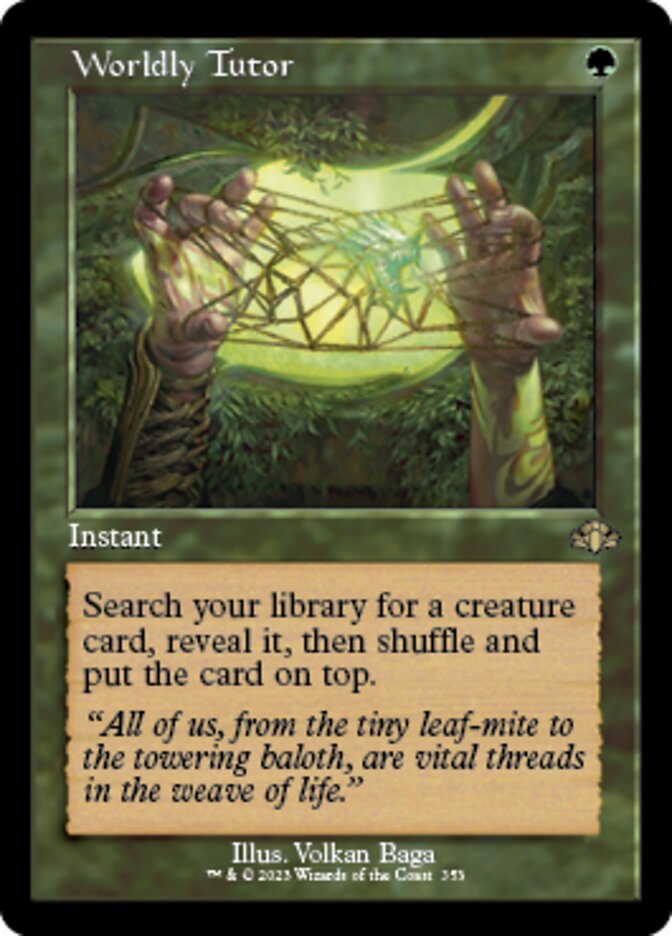 Worldly Tutor (Retro) [Dominaria Remastered] | Jomio and Rueliete's Cards and Comics