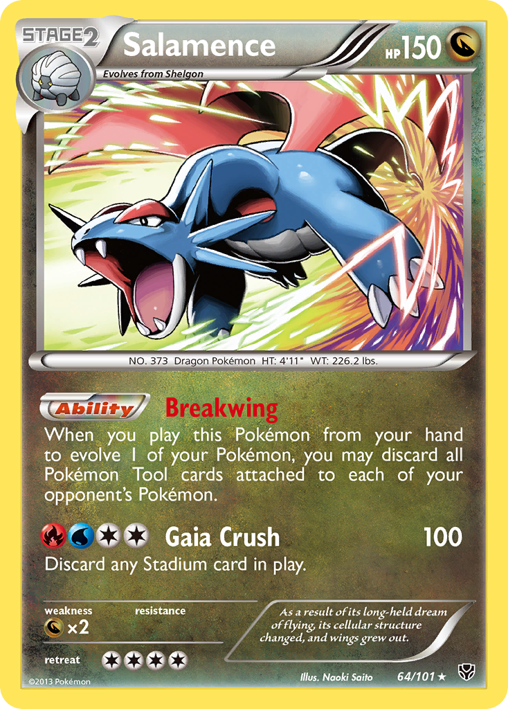 Salamence (64/101) [Black & White: Plasma Blast] | Jomio and Rueliete's Cards and Comics