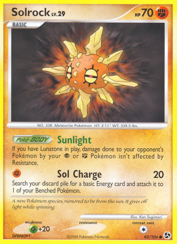 Solrock (85/106) [Diamond & Pearl: Great Encounters] | Jomio and Rueliete's Cards and Comics