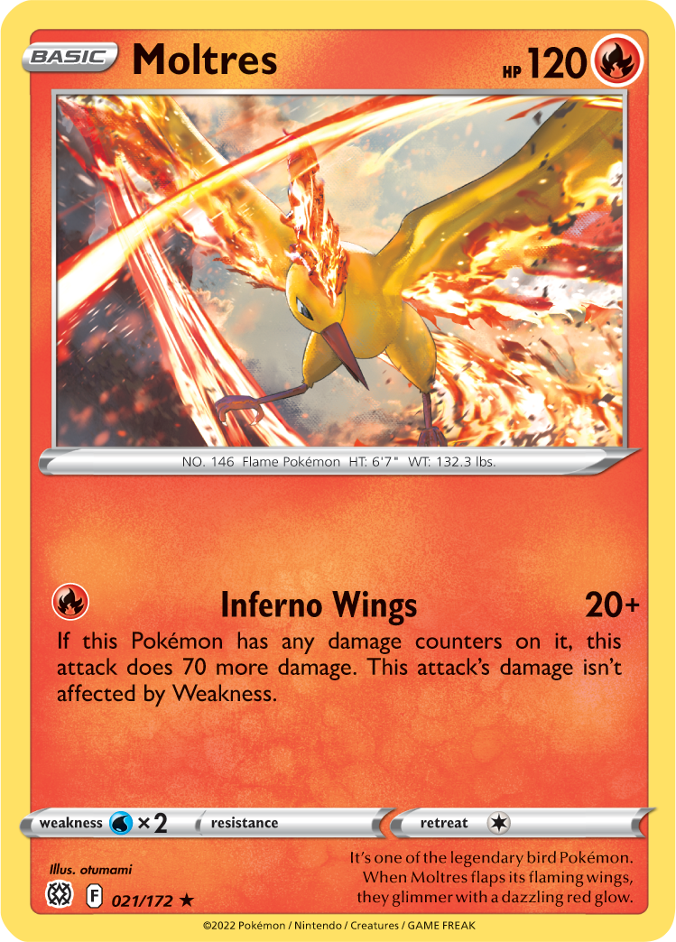 Moltres (021/172) [Sword & Shield: Brilliant Stars] | Jomio and Rueliete's Cards and Comics