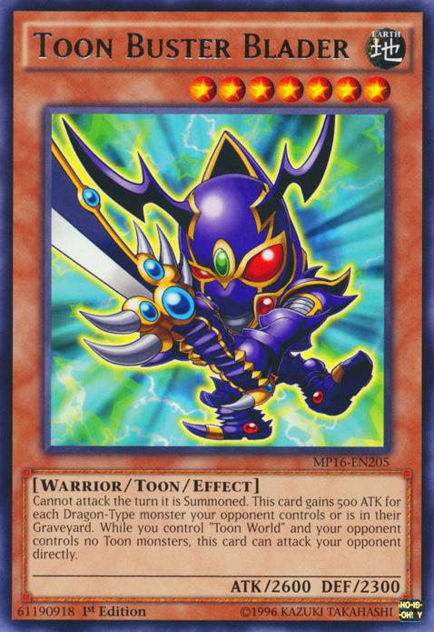 Toon Buster Blader [MP16-EN205] Rare | Jomio and Rueliete's Cards and Comics