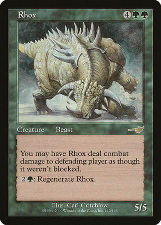 Rhox [Nemesis] | Jomio and Rueliete's Cards and Comics