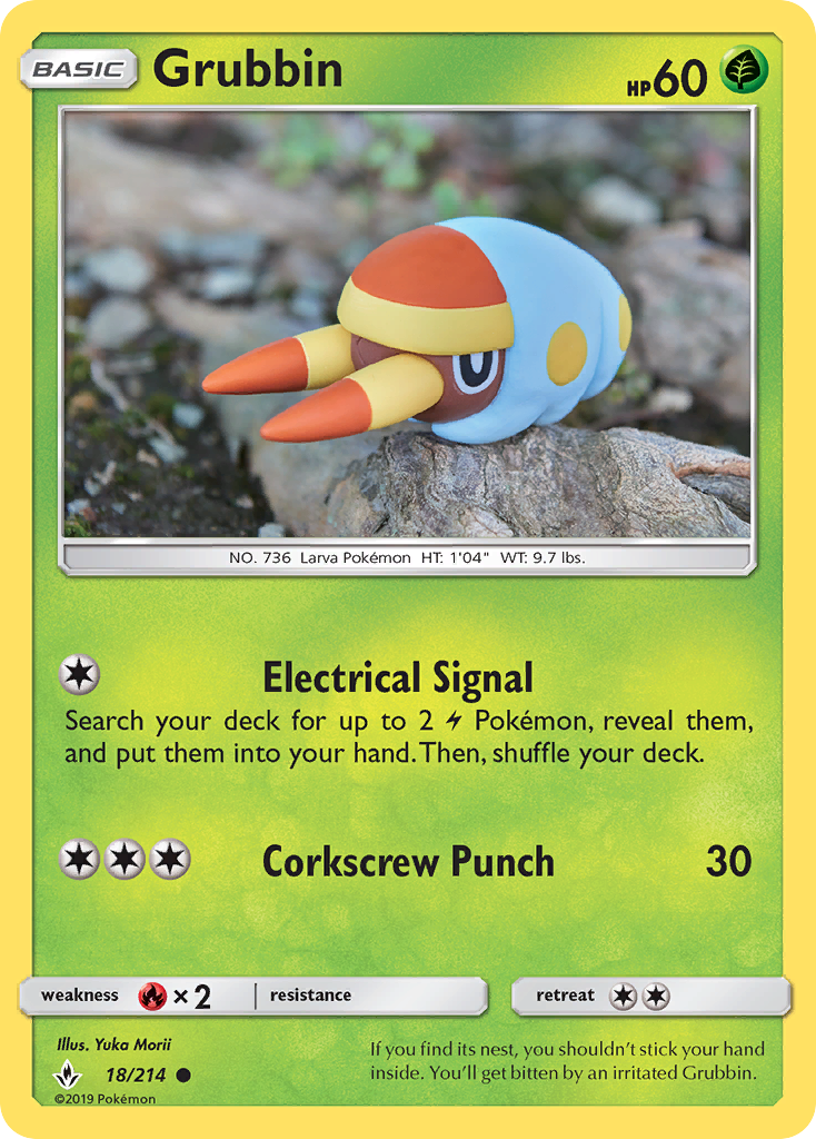 Grubbin (18/214) [Sun & Moon: Unbroken Bonds] | Jomio and Rueliete's Cards and Comics