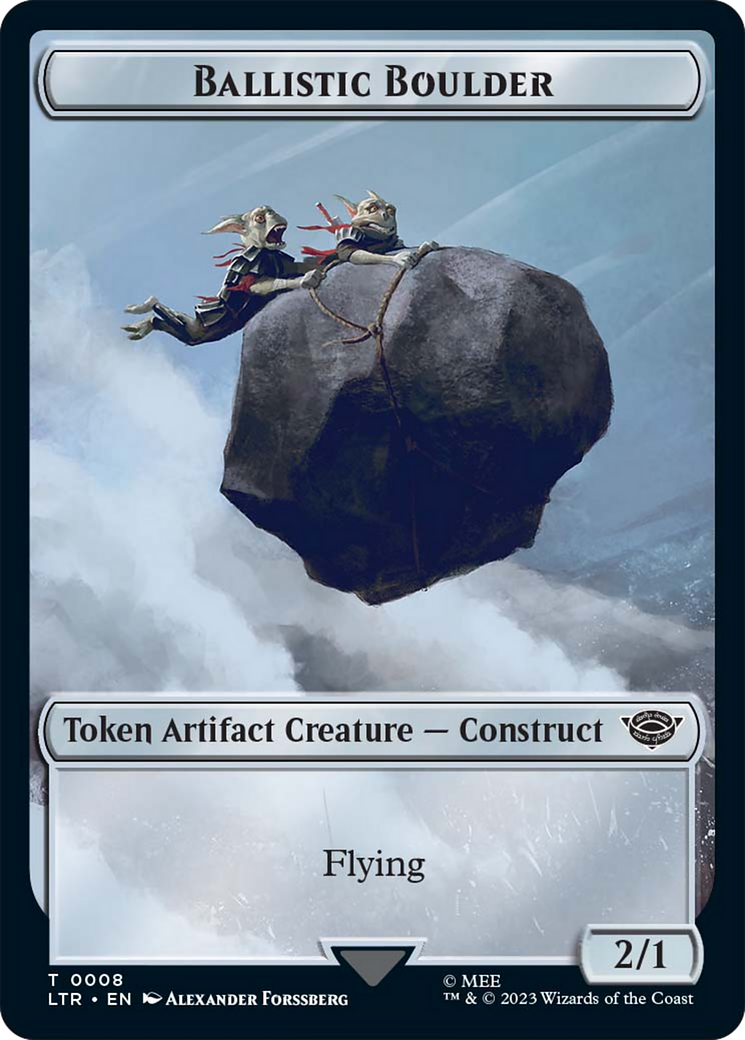 Ballistic Boulder // Food Token (09) Double-Sided Token [The Lord of the Rings: Tales of Middle-Earth Tokens] | Jomio and Rueliete's Cards and Comics