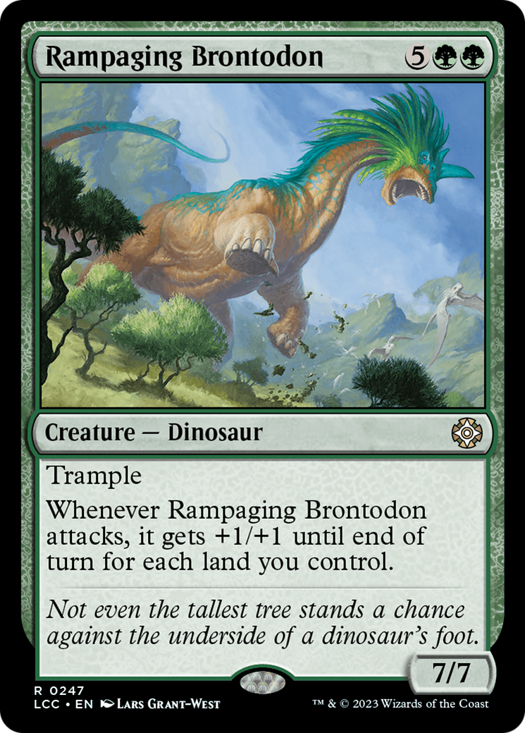 Rampaging Brontodon [The Lost Caverns of Ixalan Commander] | Jomio and Rueliete's Cards and Comics