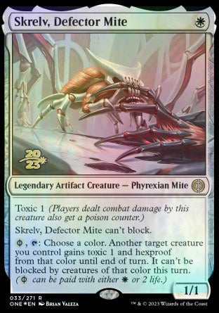 Skrelv, Defector Mite [Phyrexia: All Will Be One Prerelease Promos] | Jomio and Rueliete's Cards and Comics