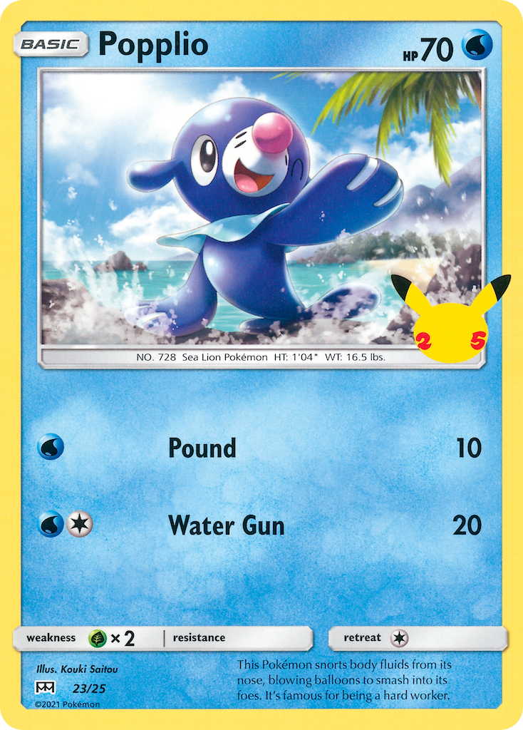 Popplio (23/25) [McDonald's 25th Anniversary] | Jomio and Rueliete's Cards and Comics