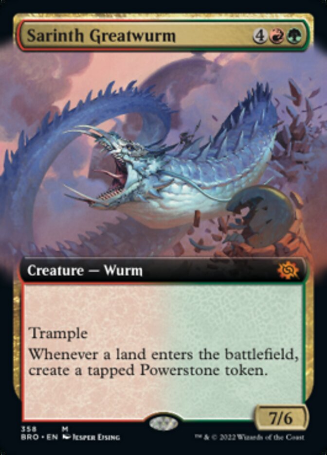Sarinth Greatwurm (Extended Art) [The Brothers' War] | Jomio and Rueliete's Cards and Comics