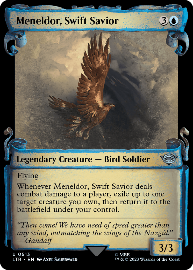 Meneldor, Swift Savior [The Lord of the Rings: Tales of Middle-Earth Showcase Scrolls] | Jomio and Rueliete's Cards and Comics