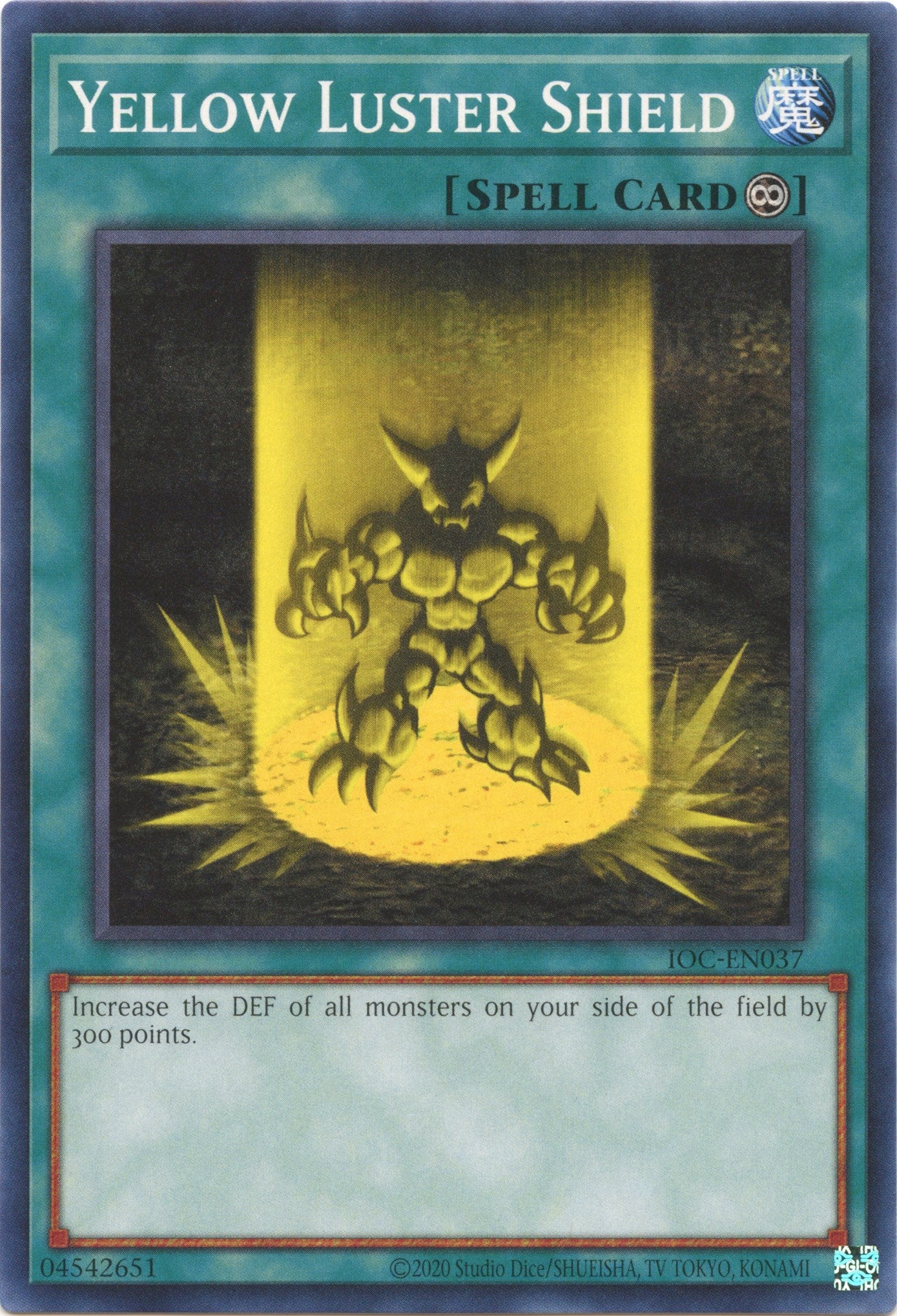 Yellow Luster Shield (25th Anniversary) [IOC-EN037] Common | Jomio and Rueliete's Cards and Comics