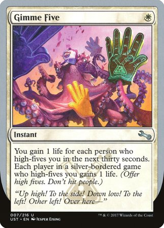 Gimme Five [Unstable] | Jomio and Rueliete's Cards and Comics