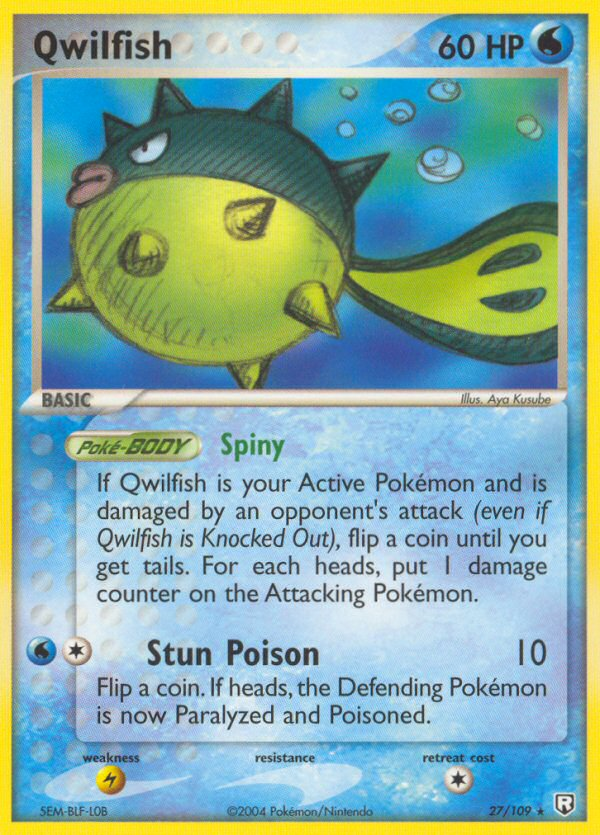Qwilfish (27/109) [EX: Team Rocket Returns] | Jomio and Rueliete's Cards and Comics