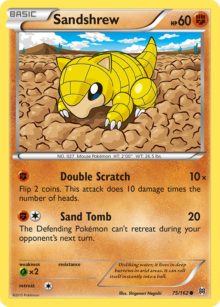 Sandshrew (75/162) [XY: BREAKthrough] | Jomio and Rueliete's Cards and Comics