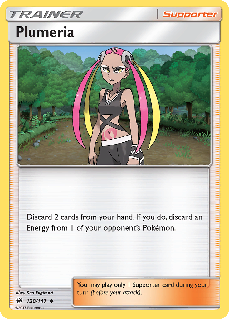 Plumeria (120/147) [Sun & Moon: Burning Shadows] | Jomio and Rueliete's Cards and Comics