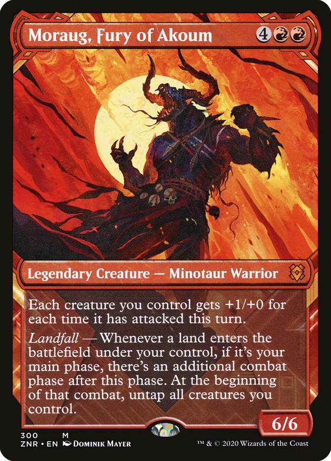 Moraug, Fury of Akoum (Showcase) [Zendikar Rising] | Jomio and Rueliete's Cards and Comics
