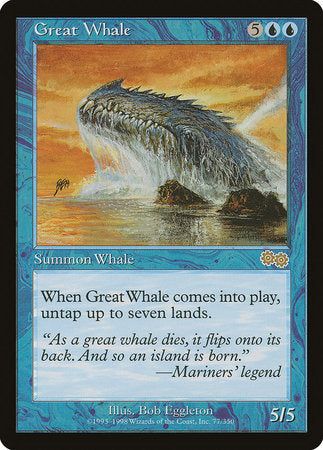 Great Whale [Urza's Saga] | Jomio and Rueliete's Cards and Comics