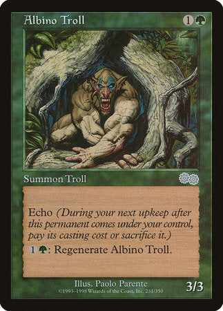 Albino Troll [Urza's Saga] | Jomio and Rueliete's Cards and Comics