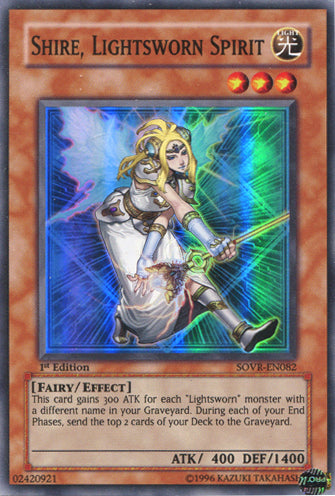 Shire, Lightsworn Spirit [SOVR-EN082] Super Rare | Jomio and Rueliete's Cards and Comics