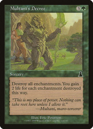 Multani's Decree [Urza's Destiny] | Jomio and Rueliete's Cards and Comics