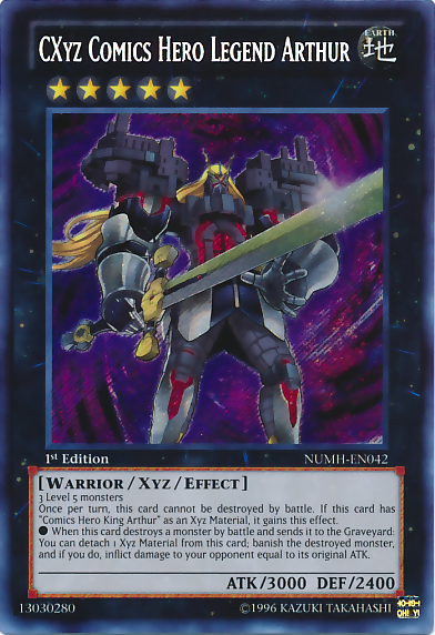 CXyz Comics Hero Legend Arthur [NUMH-EN042] Secret Rare | Jomio and Rueliete's Cards and Comics