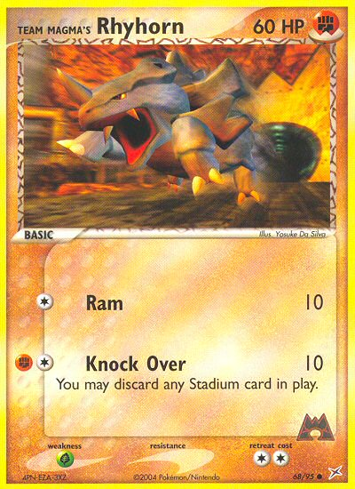 Team Magma's Rhyhorn (68/95) [EX: Team Magma vs Team Aqua] | Jomio and Rueliete's Cards and Comics