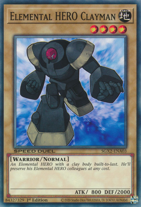 Elemental HERO Clayman [SGX2-ENA03] Common | Jomio and Rueliete's Cards and Comics