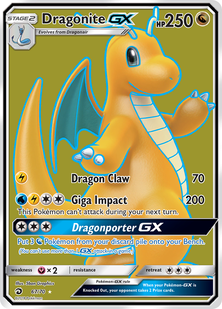 Dragonite GX (67/70) [Sun & Moon: Dragon Majesty] | Jomio and Rueliete's Cards and Comics
