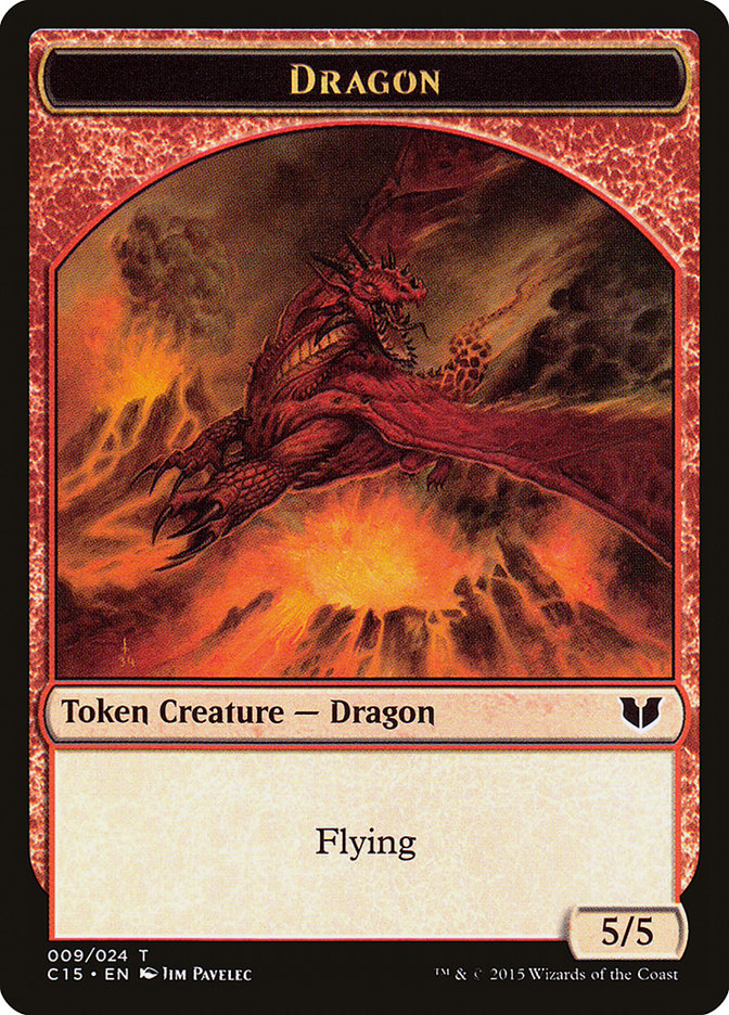 Dragon // Dragon Double-Sided Token [Commander 2015 Tokens] | Jomio and Rueliete's Cards and Comics