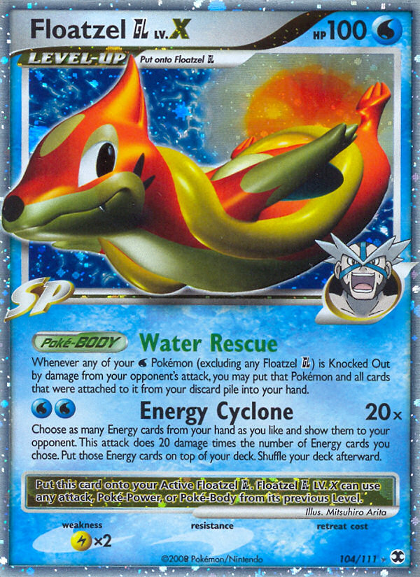Floatzel GL LV.X (104/111) [Platinum: Rising Rivals] | Jomio and Rueliete's Cards and Comics