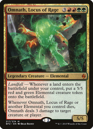 Omnath, Locus of Rage [Battle for Zendikar] | Jomio and Rueliete's Cards and Comics